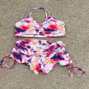 Colorful Tie-Dye Bikini Set